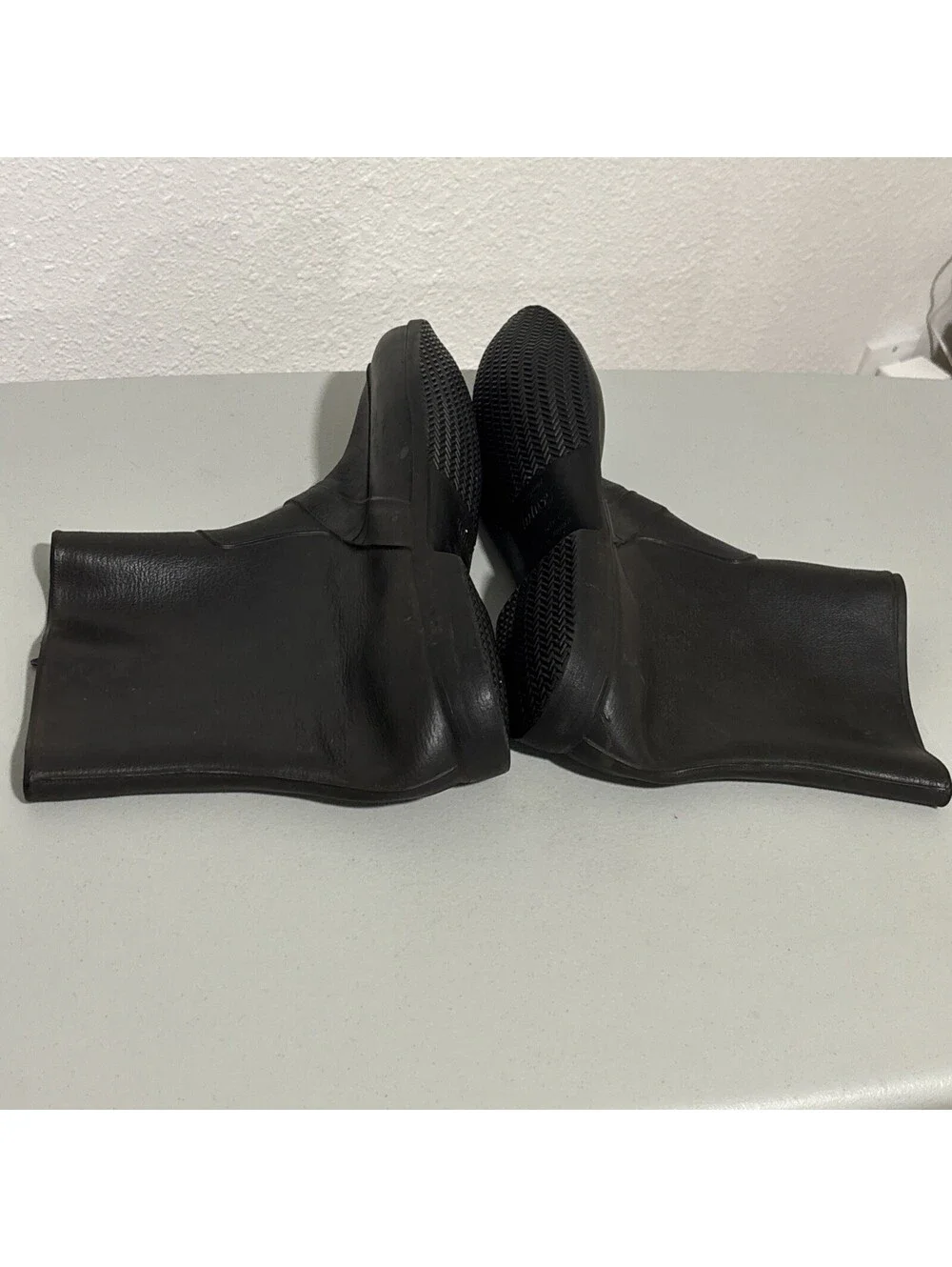TOTES RUBBER BOOT OVERSHOE Large Galoshes Waterproof Zips
